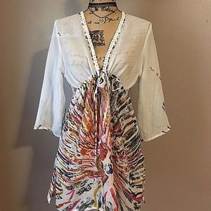 🌟In Gear Swimsuit Cover Sheer Colorful Crochet